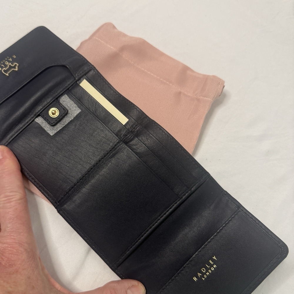 RADLEY London Heritage Dog leather bi-foldwomen's wallet + Dust bag BLACK - Picture 3 of 7